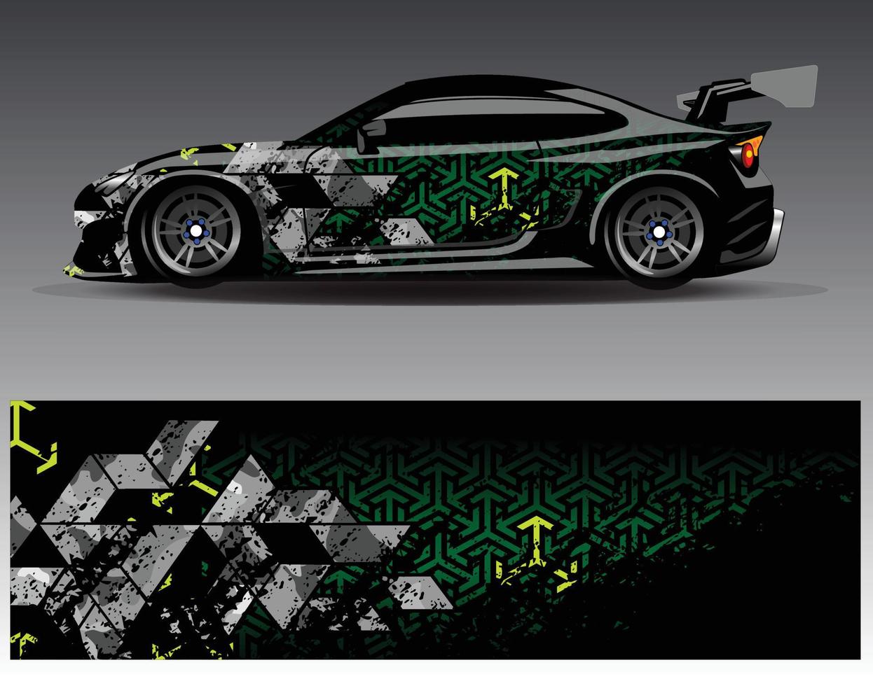 auto wrap ontwerp vector. grafische abstracte streep racen achtergrond kit ontwerpen voor wrap voertuig race auto rally avontuur en livery vector