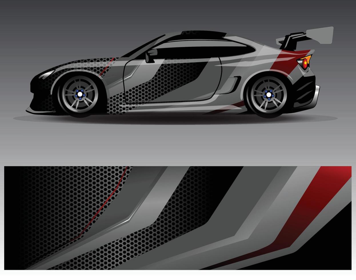 auto wrap ontwerp vector. grafische abstracte streep racen achtergrond kit ontwerpen voor wrap voertuig race auto rally avontuur en livery vector