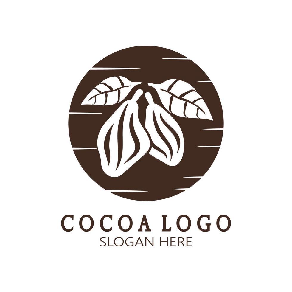 cacao logo, cacao boon, cacao boom, cacao takken en bladeren, chocolade mengen Aan wit achtergrond,vintage,modern,eenvoudig,minimalistisch icoon illustratie sjabloon ontwerp vector