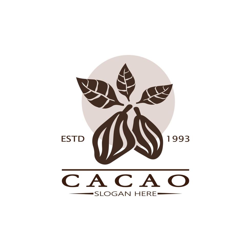 cacao logo, cacao boon, cacao boom, cacao takken en bladeren, chocolade mengen Aan wit achtergrond,vintage,modern,eenvoudig,minimalistisch icoon illustratie sjabloon ontwerp vector