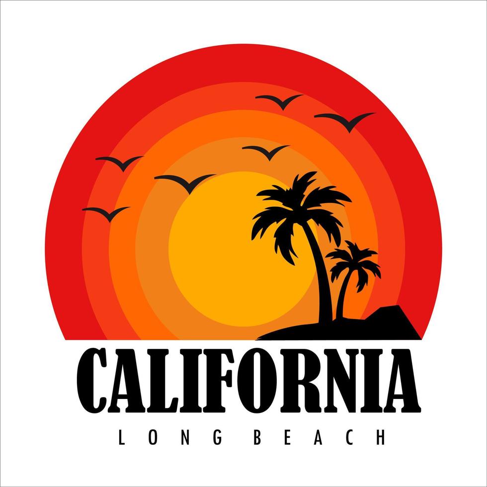 Californië typografie ontwerp t-shirt afdrukken vector illustratie