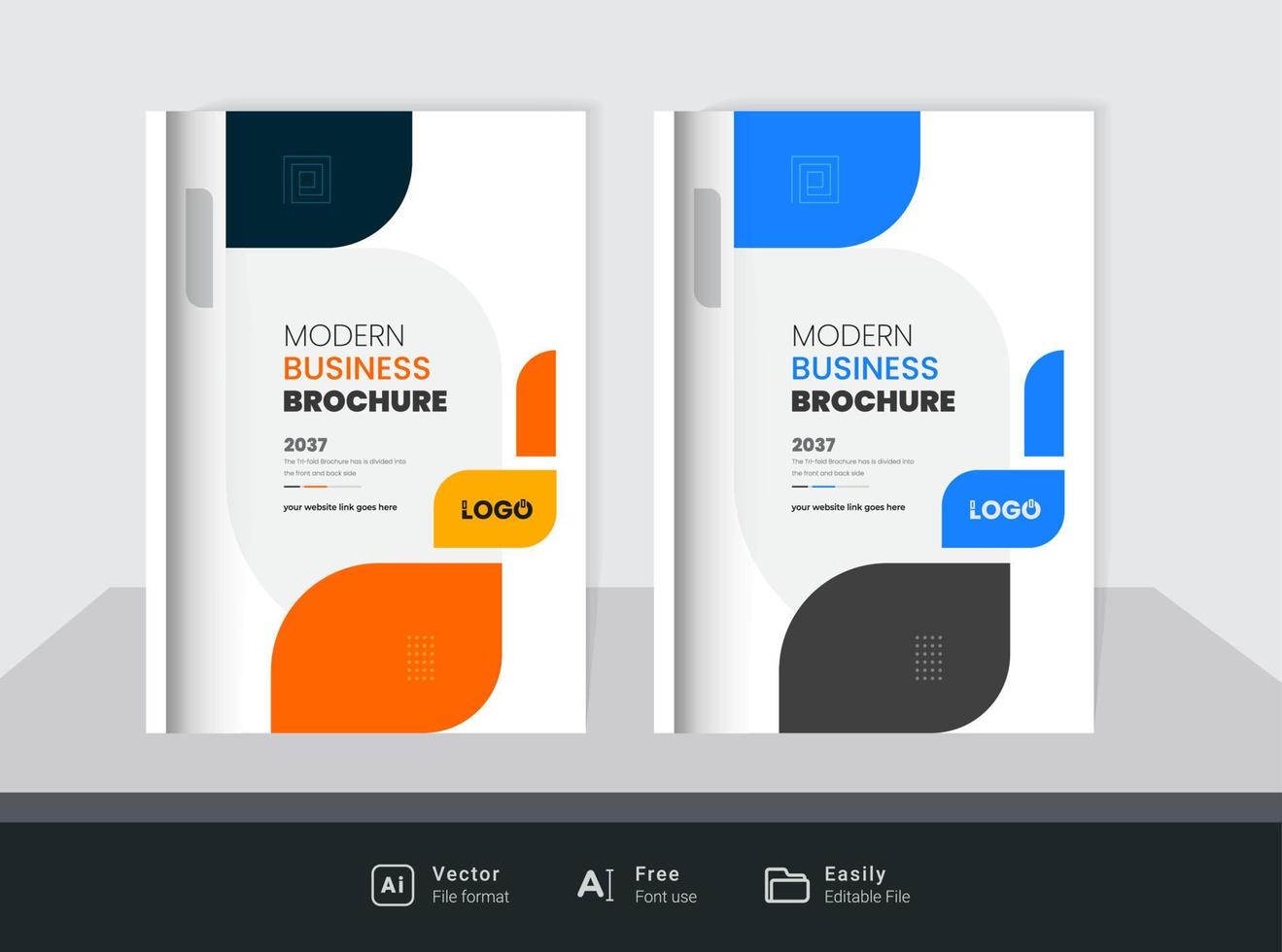 kleurrijk modern bedrijf brochure Hoes ontwerp sjabloon vector