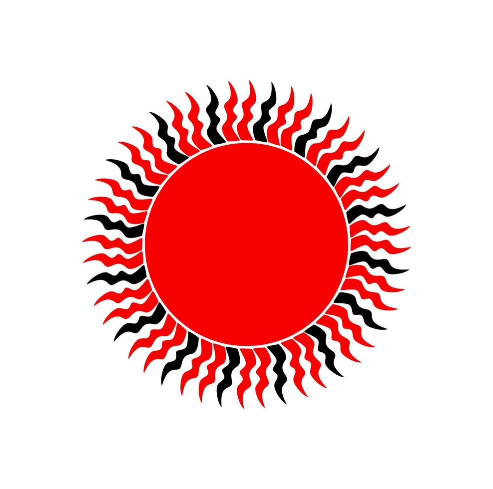 rood zon vector icoon. suryanarayana rood symbool.