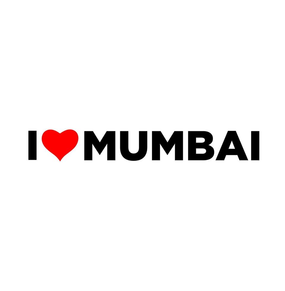 ik liefde Mumbai typografie met rood hart. liefde Mumbai belettering. vector