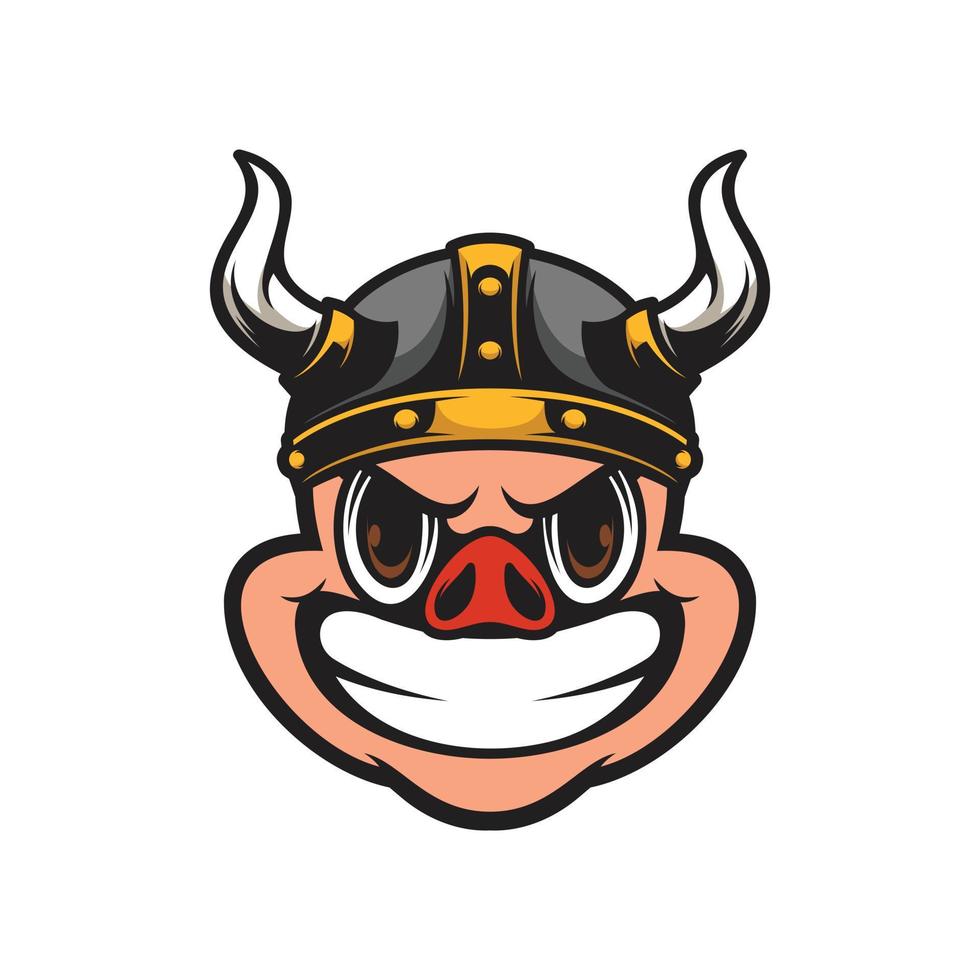 varken viking mascotte ontwerp vector