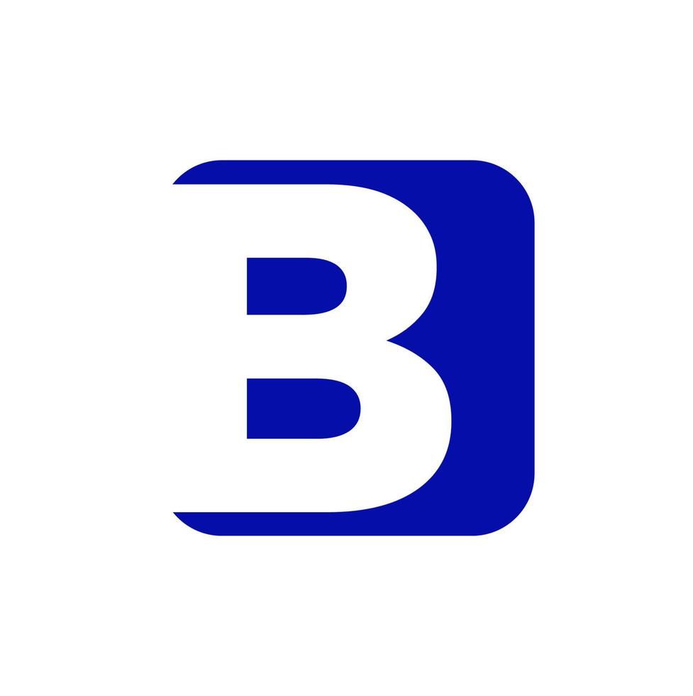 b merk naam Aan blauw kleur. b blauw icoon. vector