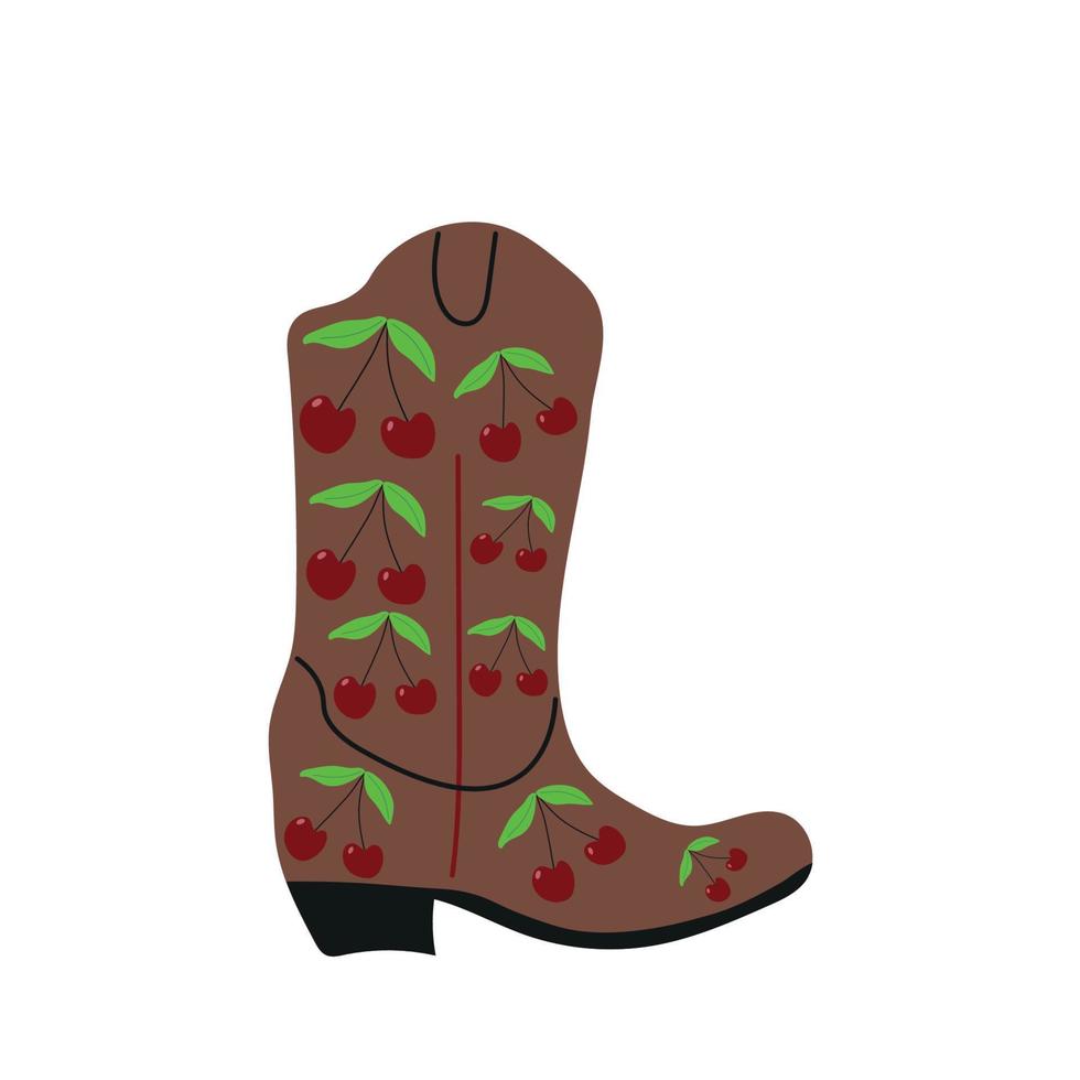 cowboy bagageruimte met ornament. wild west thema. hand- getrokken gekleurde modieus vector geïsoleerd illustratie