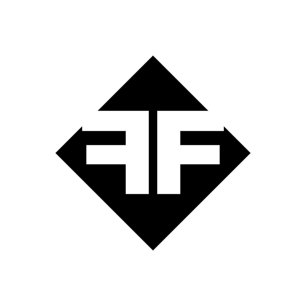 'ff' bedrijf naam eerste brieven monogram. ff met plein logo. vector