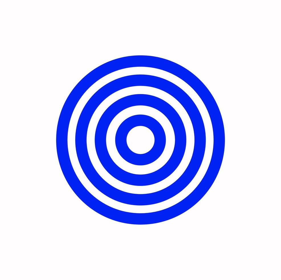 4 blauw rondes klein naar groot volgorde icoon. blauw zon icoon. vector