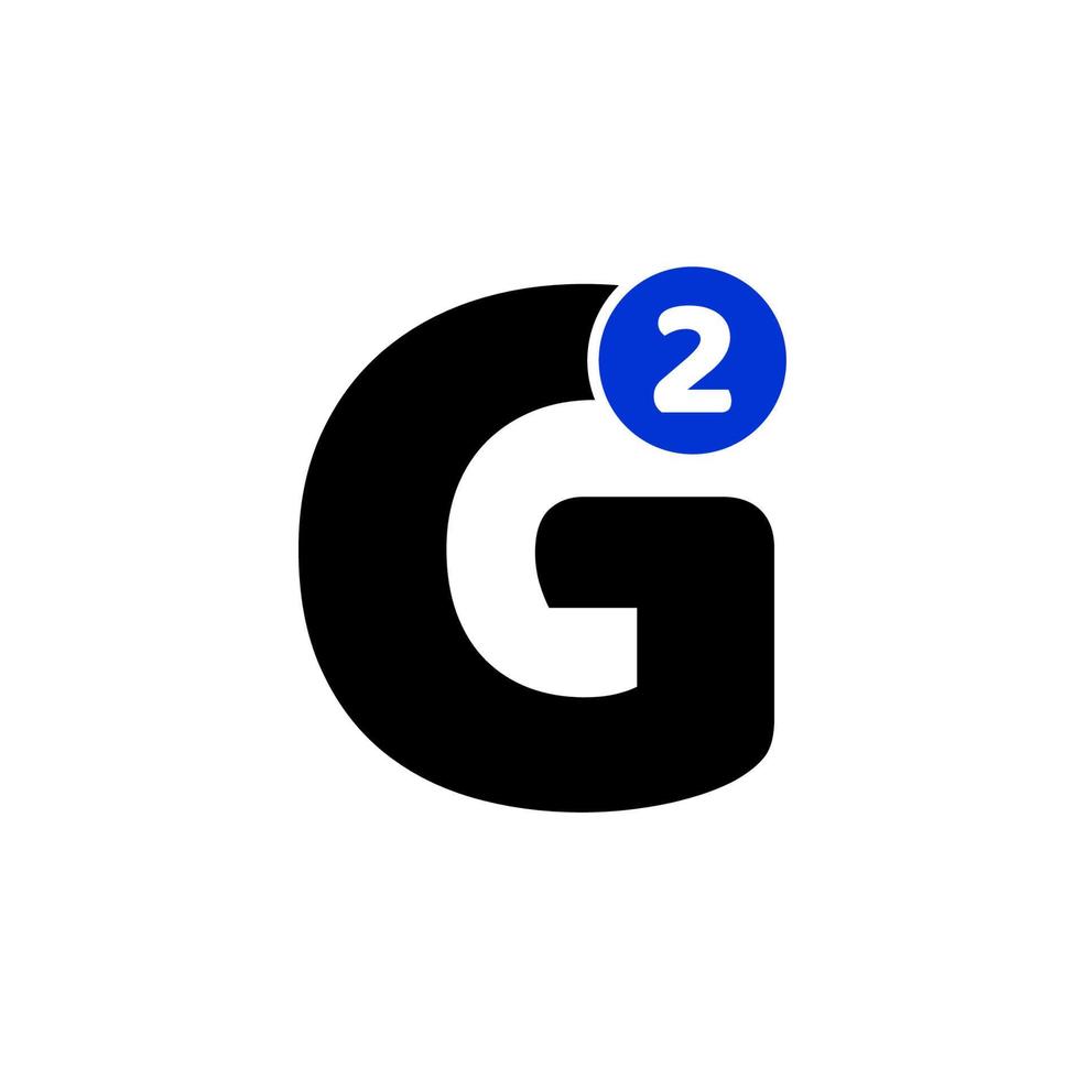 g2 bedrijf naam eerste brieven monogram. g2 vector icoon.