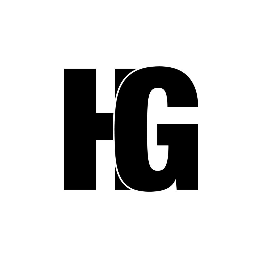 hg bedrijf eerste brieven monogram. hg toegetreden brieven logo. vector