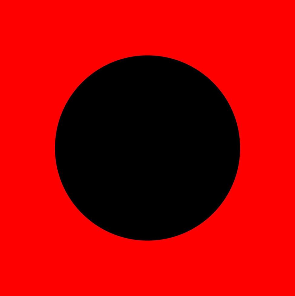 zwart solide punt Aan rood achtergrond. geïsoleerd zwart punt. vector