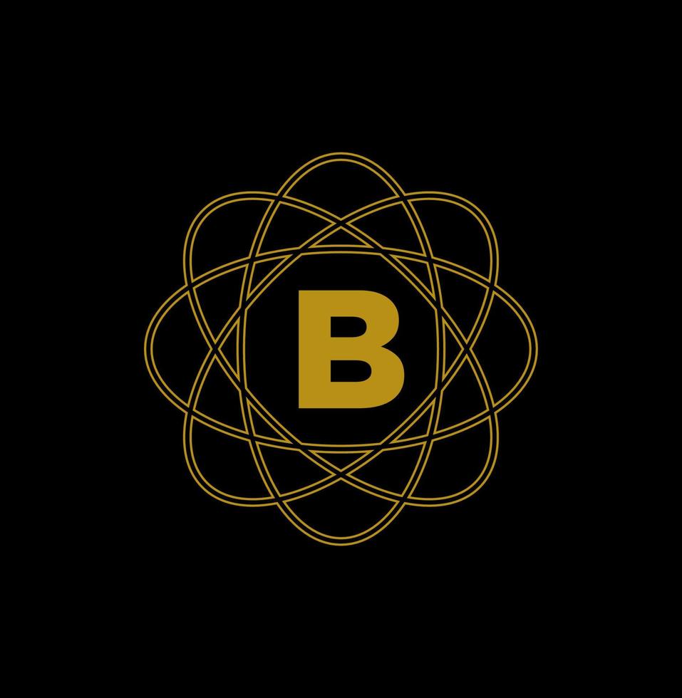 gouden b monogram icoon. bedrijf naam b logo. vector