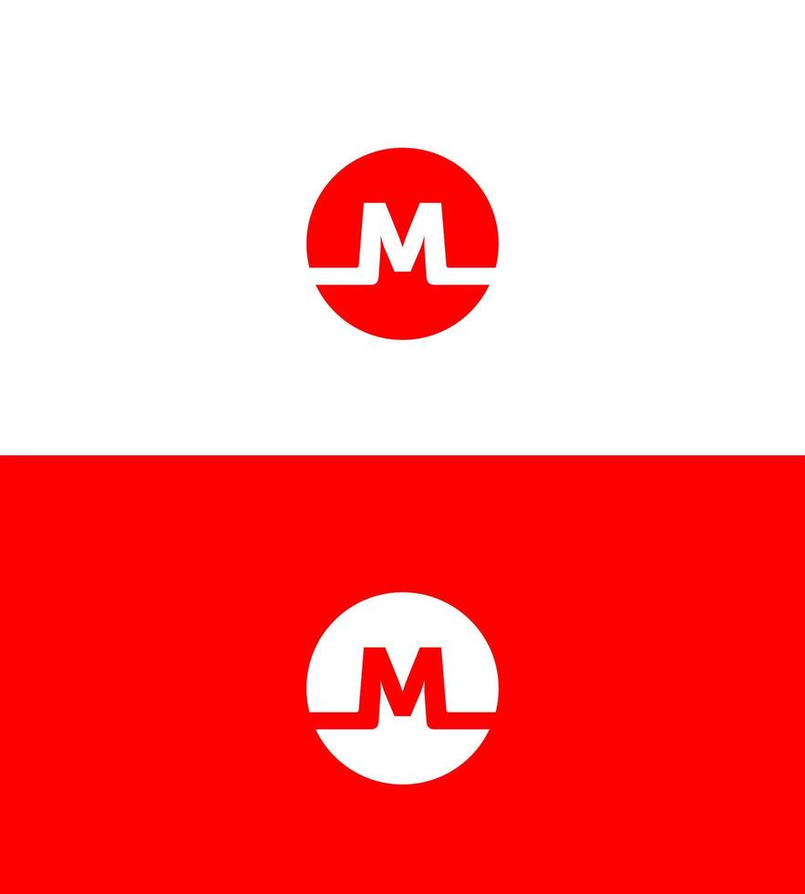 m bedrijf naam eerste brief monogram. m brief typografie. vector