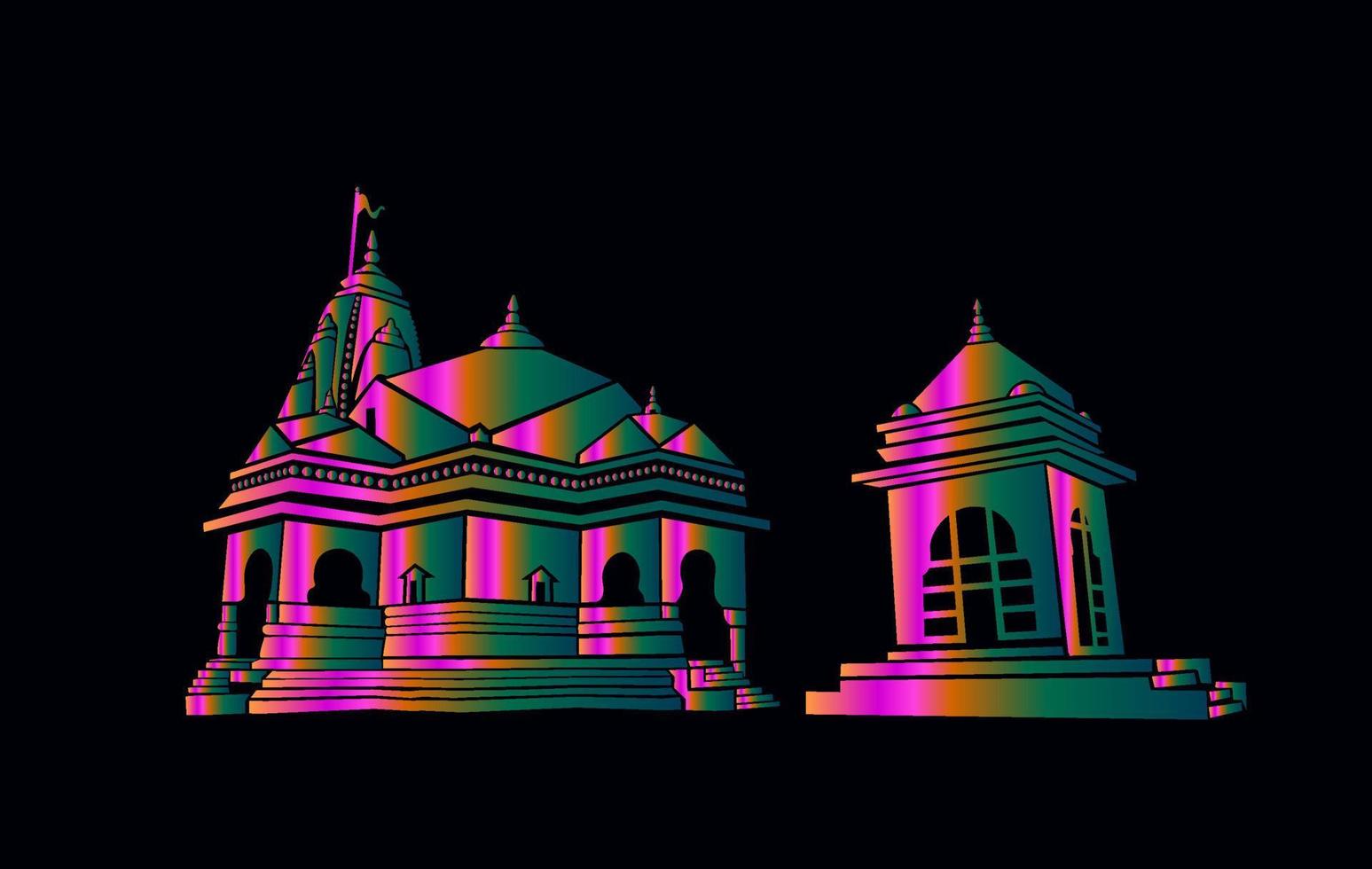 trimbakeshwar tempel heer shiva tempel icoon. trimbakeshwar mandir symbool. vector