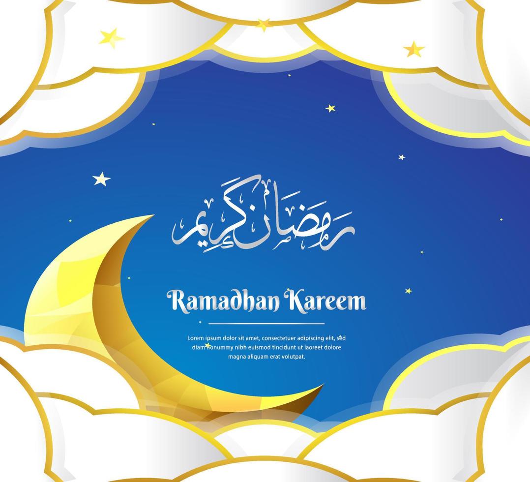 Ramadan kareem met kleurrijk Islamitisch ontwerp vector