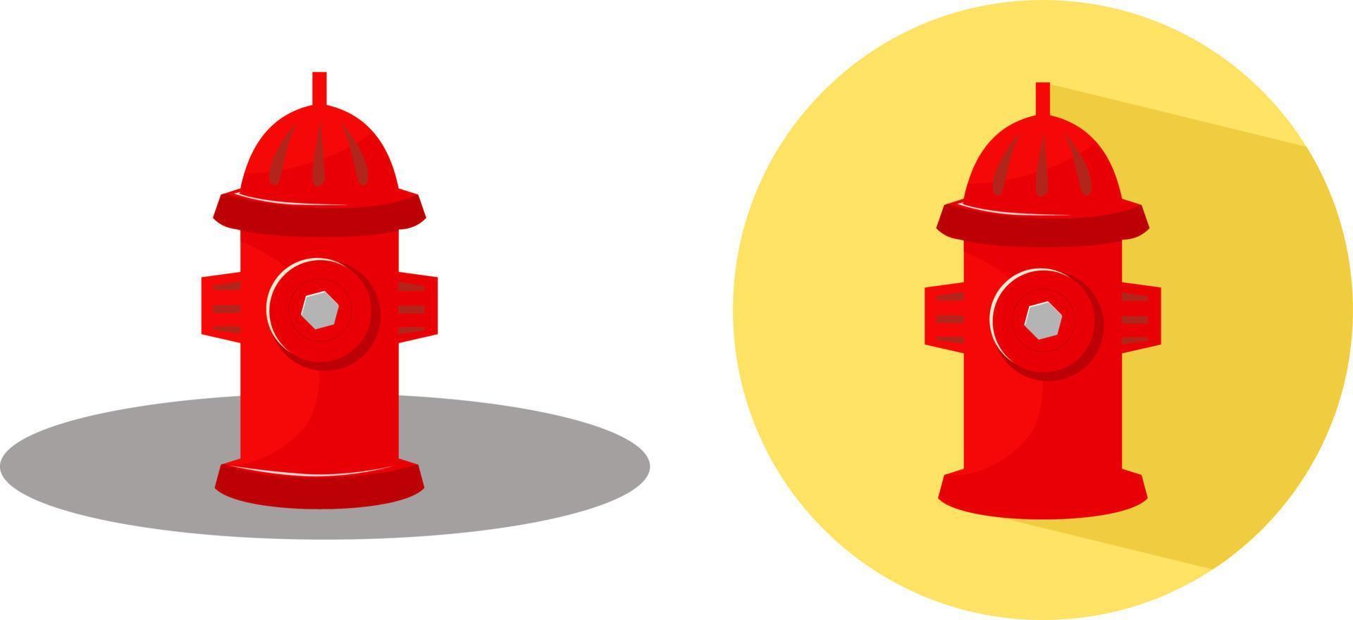 icoon rood brand hydrant, geïsoleerd vector illustratie, vector voorraad illustratie in vlak stijl, brand hydrant