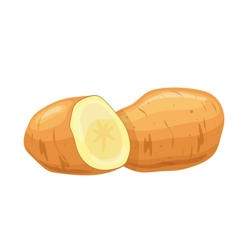 aardappel voedsel tekenfilm vector illustratie