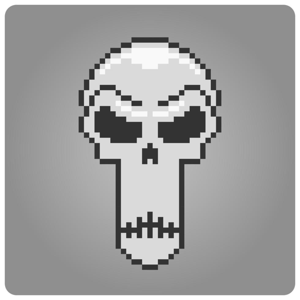 8 beetje pixel schedel icoon. vector illustratie voor spel middelen.