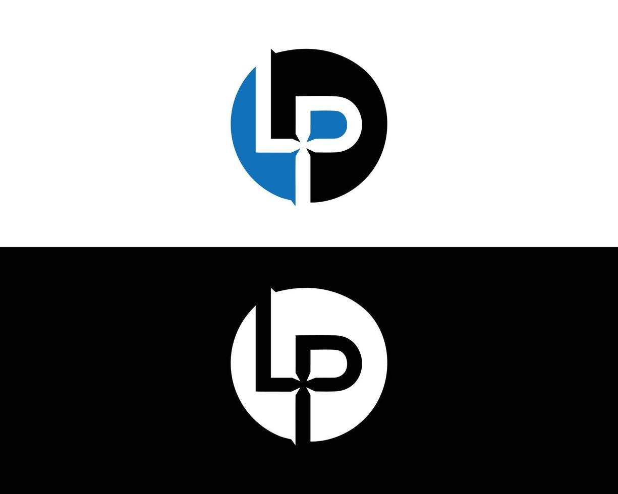 lp logo ontwerp symbool creatief vector illustratie.