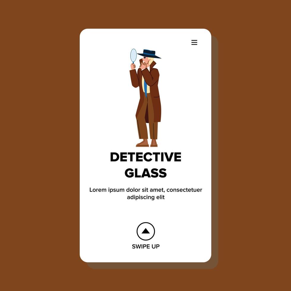 detective glas vector