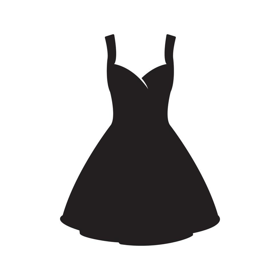 vrouw jurk icoon geïsoleerd vlak ontwerp. vector