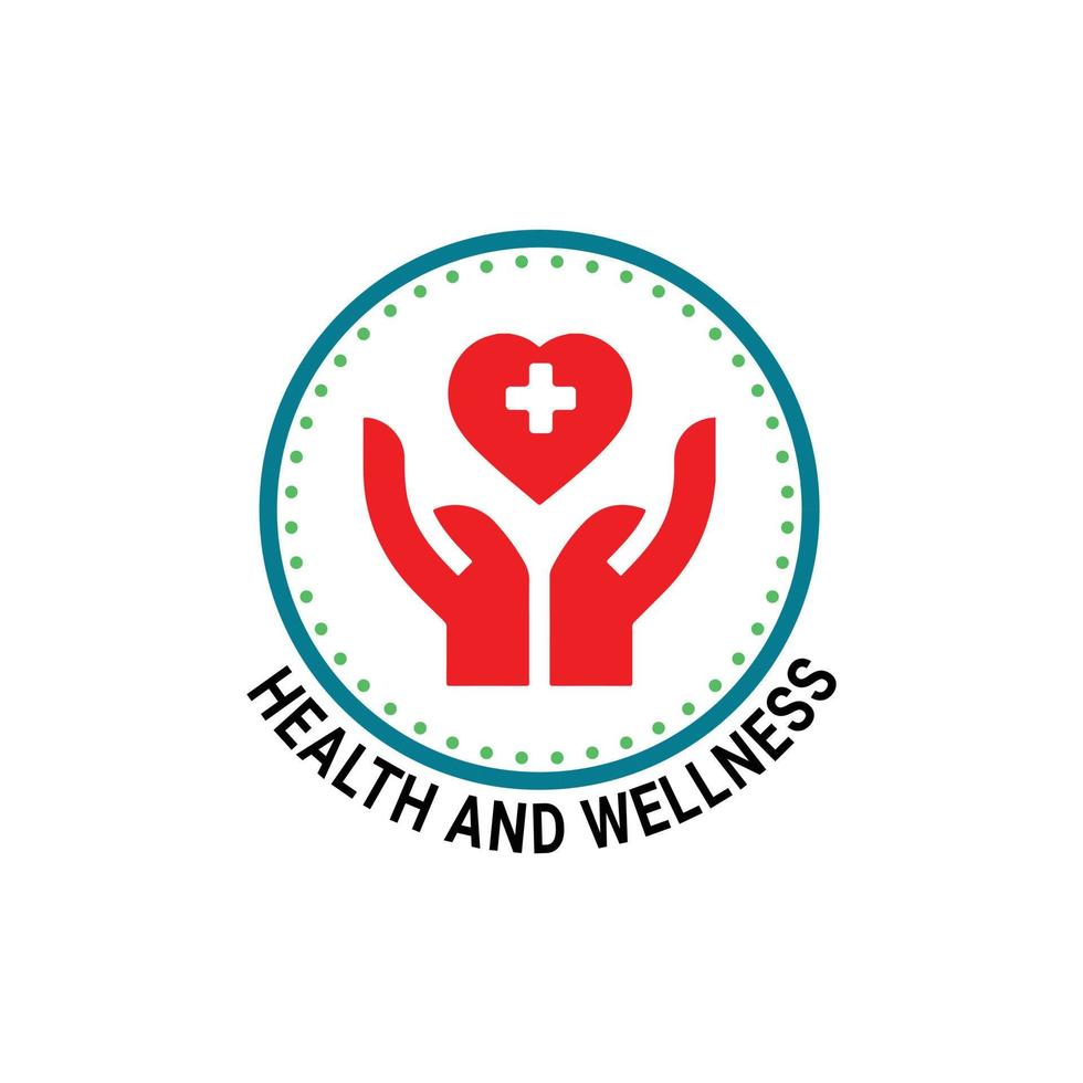 Gezondheid en welzijn logo ontwerp sjabloon vrij vector