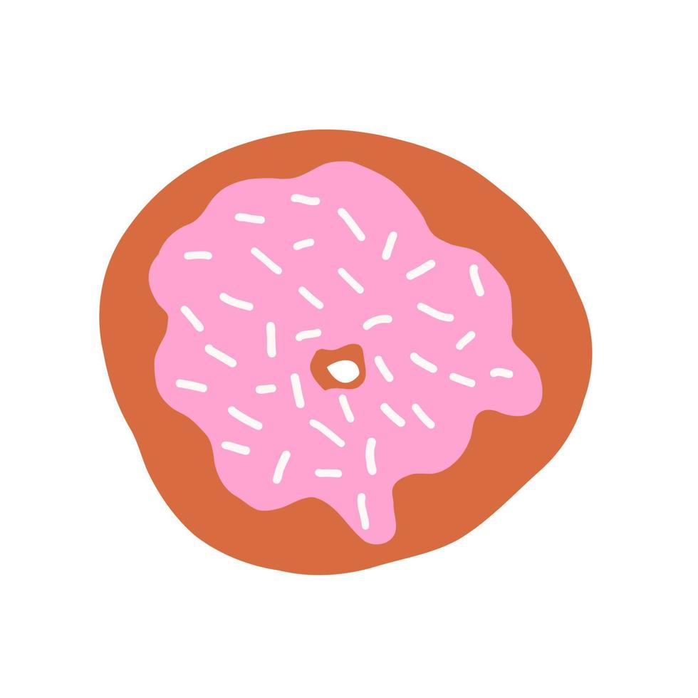 donut in tekenfilm stijl. vector illustratie geïsoleerd Aan wit achtergrond.