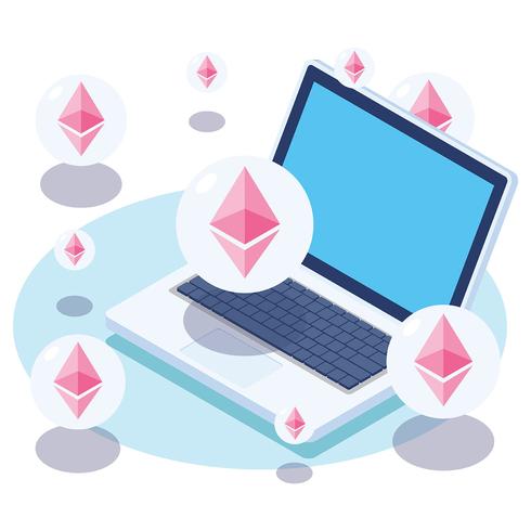 Ethereum Netwerk Illustratie vector