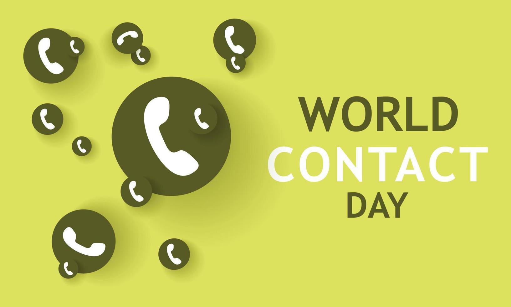 wereld contact dag. sjabloon voor achtergrond, banier, kaart, poster vector