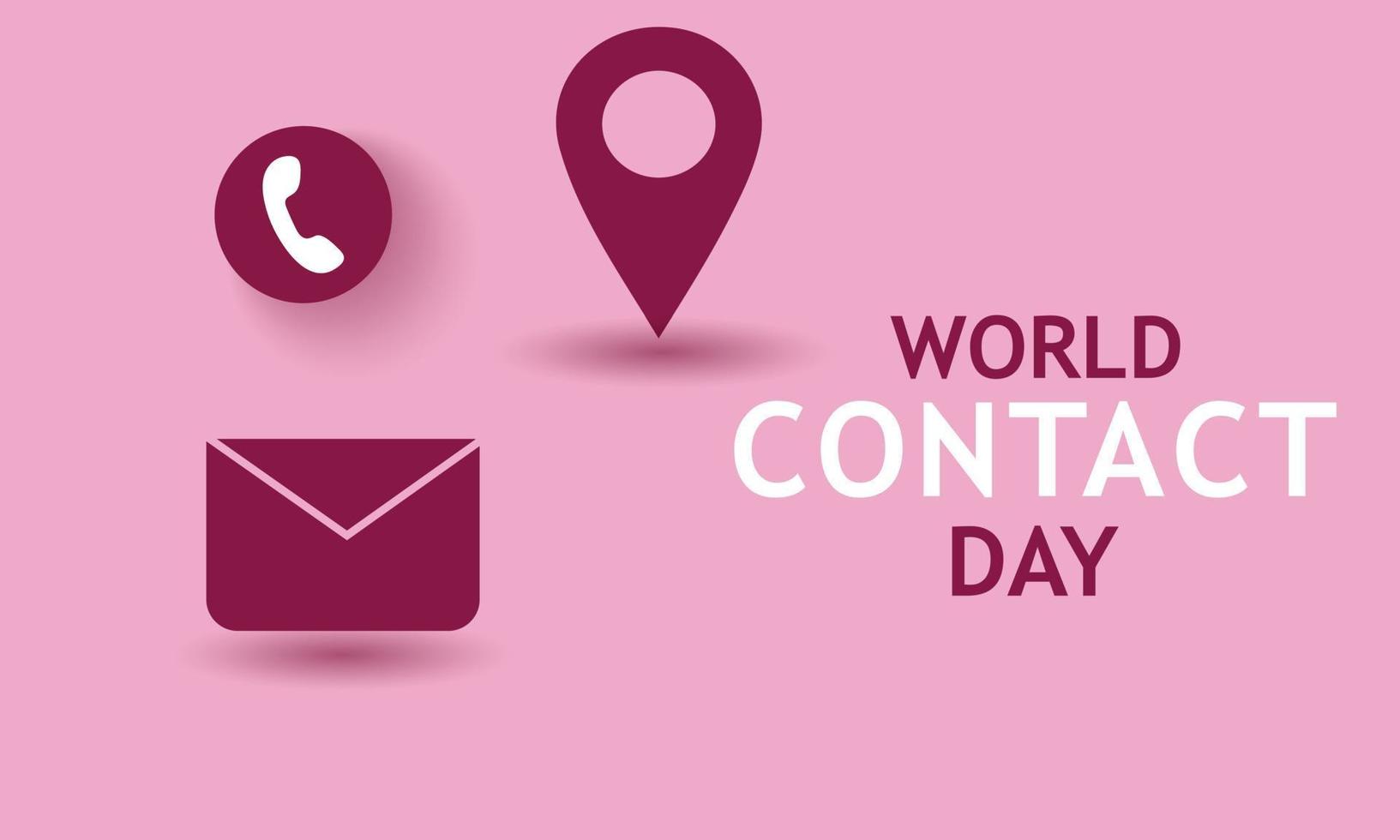 wereld contact dag. sjabloon voor achtergrond, banier, kaart, poster vector