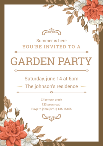 Garden Party-uitnodiging vector