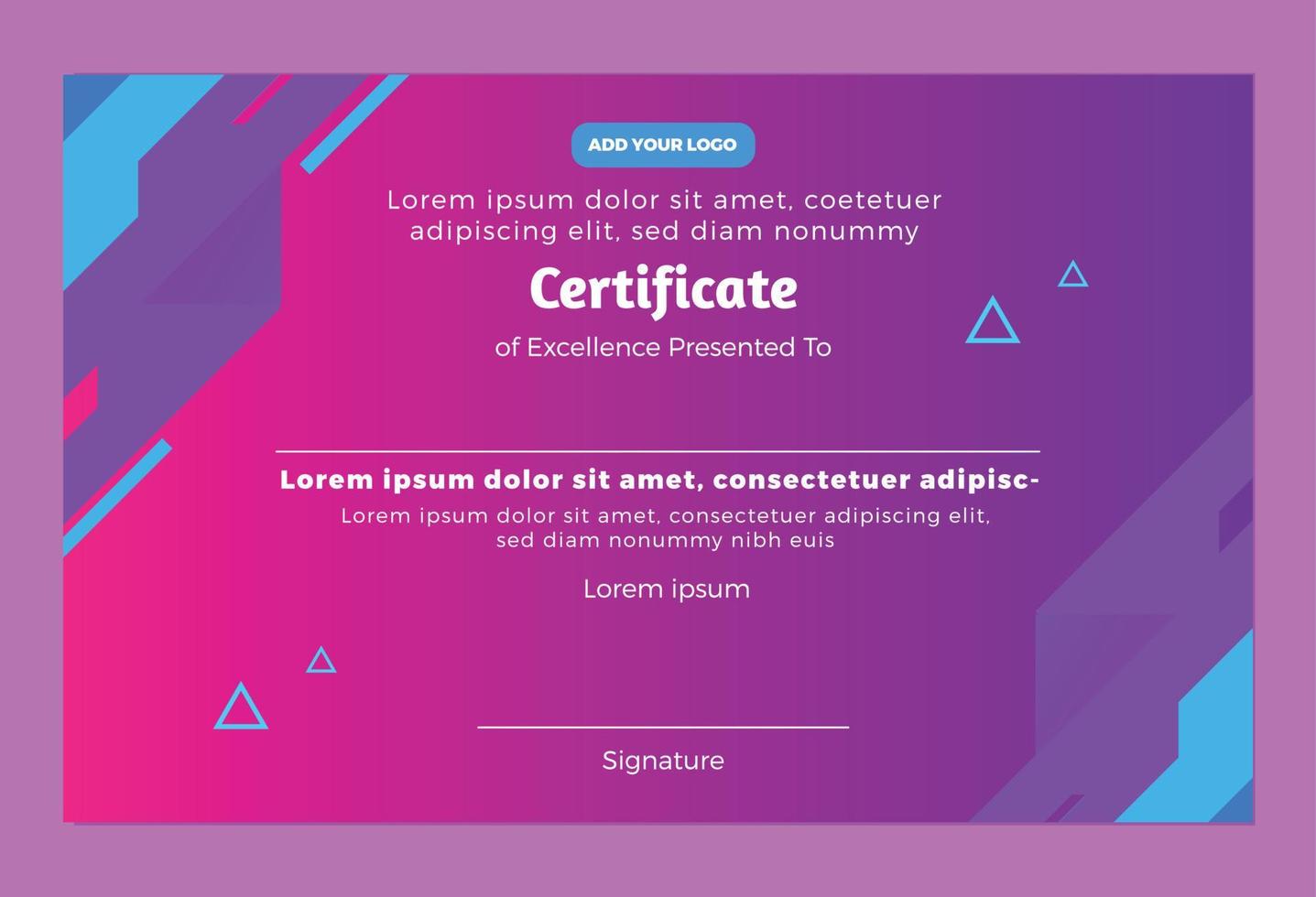 certificaat voor prestatie vector