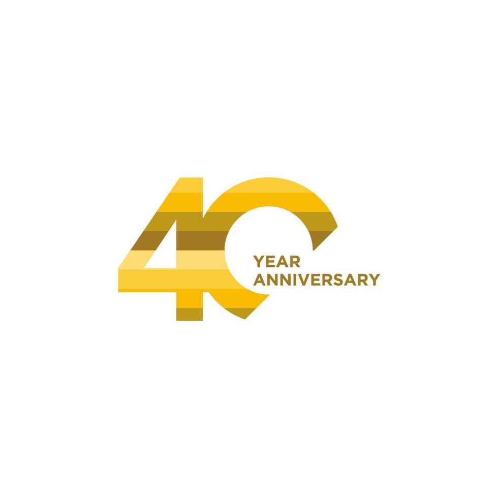 40e verjaardag viering logo vector