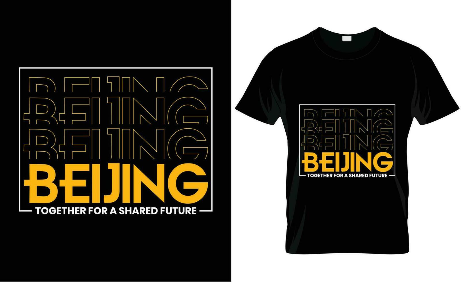 Beijing t overhemd ontwerp vector