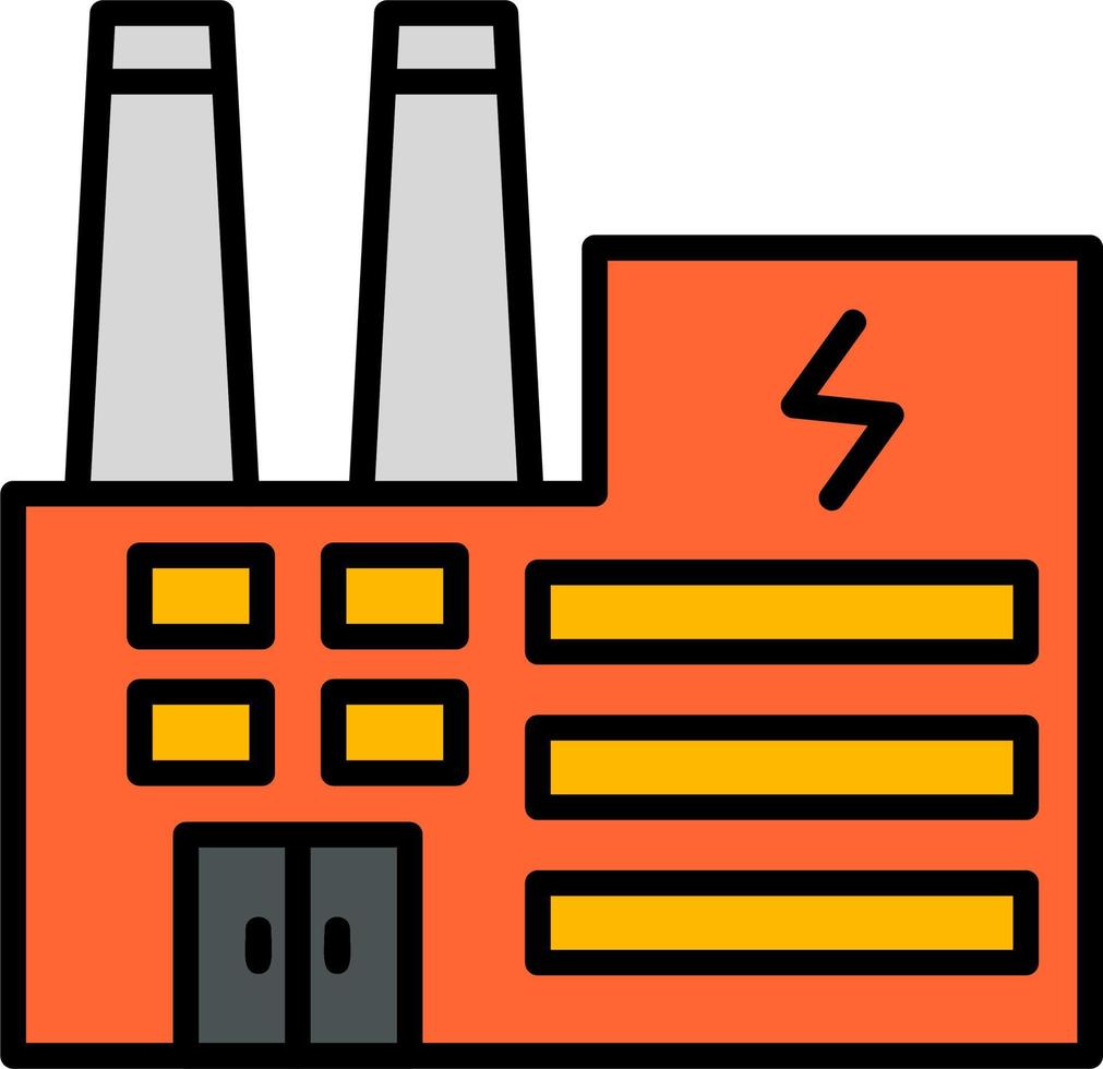 elektrisch fabriek vector icoon