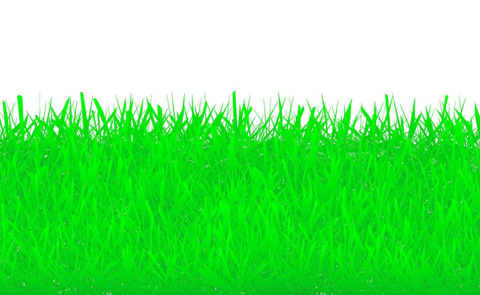 groen gras grens Aan geïsoleerd wit achtergrond vector illustratie