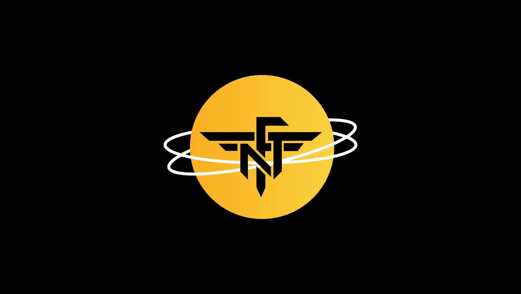 nft monogram technologie logo sjabloon vector