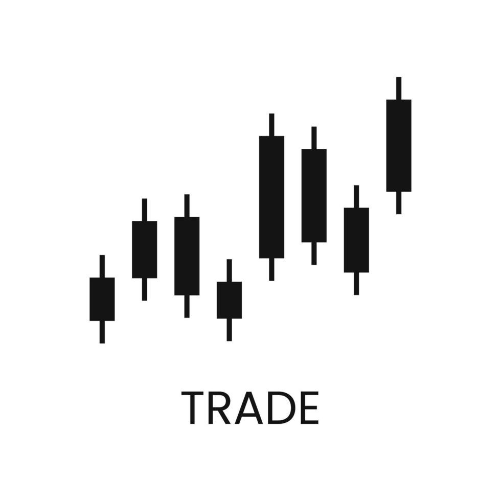 handel voorraad handel icoon teken symbool ontwerp vector