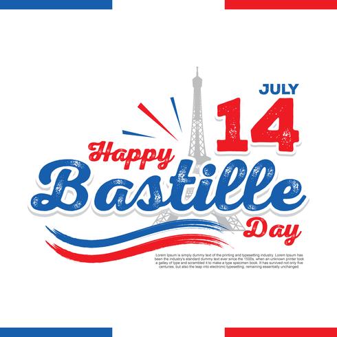 Gelukkig Bastille dag illustratie Vector