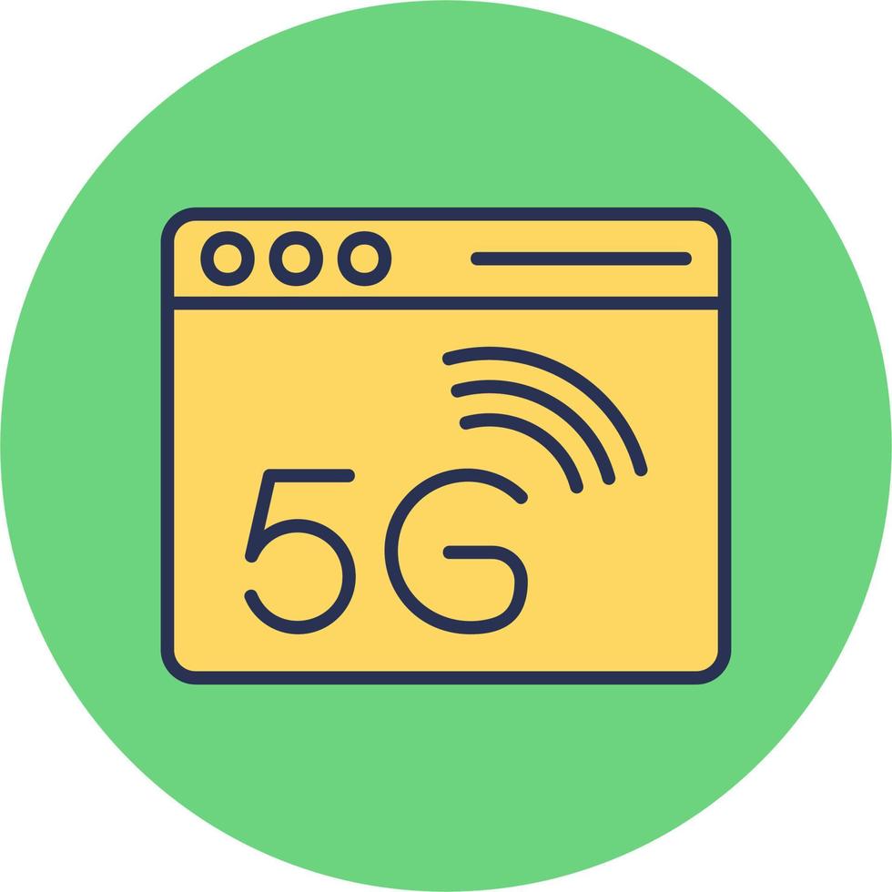 5g web bladzijde vector icoon