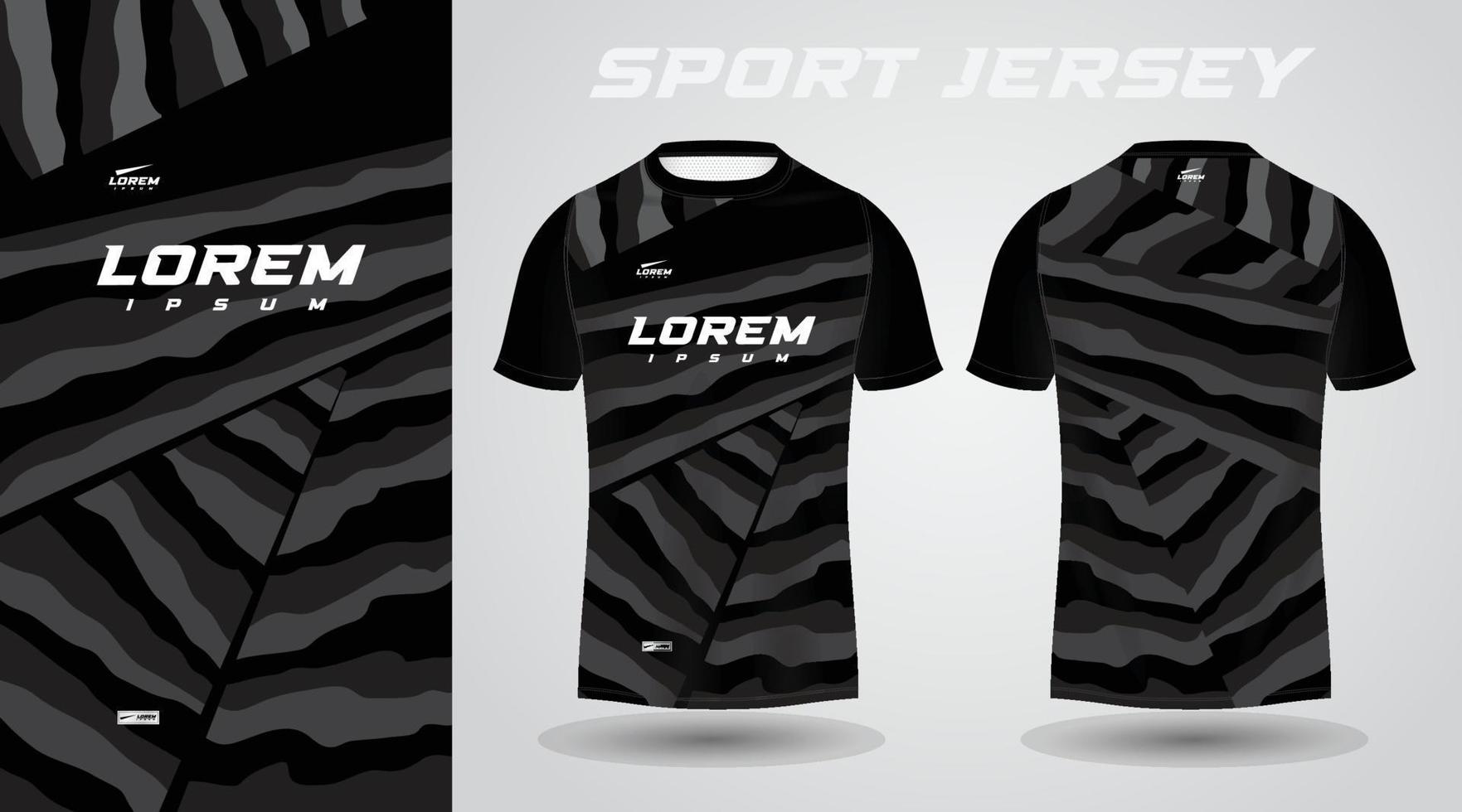 zwart voetbal Jersey of Amerikaans voetbal Jersey sjabloon ontwerp voor sportkleding. Amerikaans voetbal t-shirt mockup vector