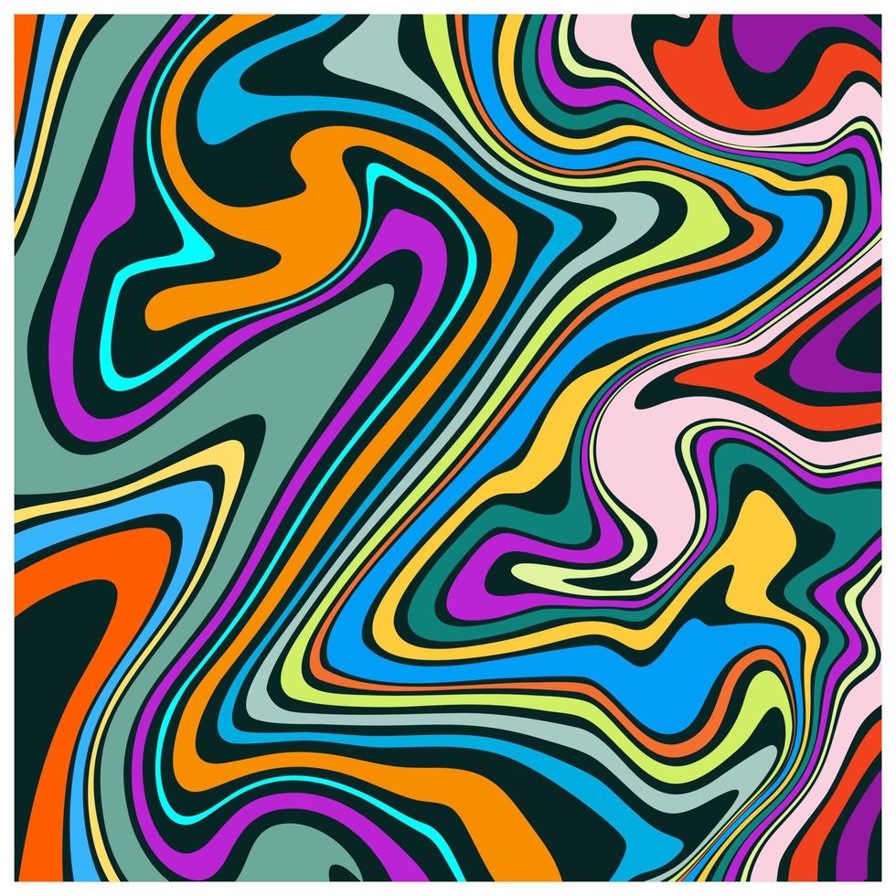 uniek modieus verf steen golven. abstract kleurrijk achtergrond gemaakt in oud school- psychedelisch stijl. abstract psychedelisch vloeistof achtergrond in levendig kleuren vector