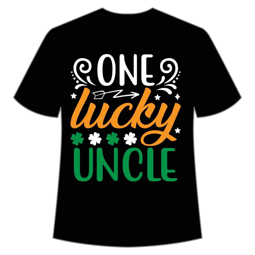 een Lucky oom st. Patrick dag overhemd afdrukken sjabloon, Lucky charmes, Iers, iedereen heeft een weinig geluk typografie ontwerp vector