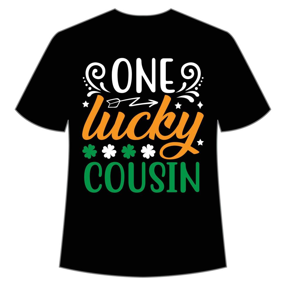 een Lucky neef st. Patrick dag overhemd afdrukken sjabloon, Lucky charmes, Iers, iedereen heeft een weinig geluk typografie ontwerp vector