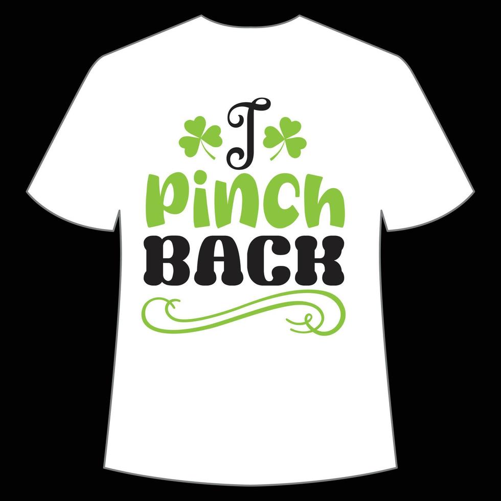 ik snuifje bach st. Patrick dag overhemd afdrukken sjabloon, Lucky charmes, Iers, iedereen heeft een weinig geluk typografie ontwerp vector