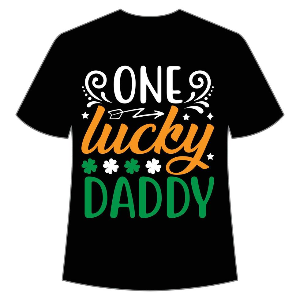 een Lucky papa st. Patrick dag overhemd afdrukken sjabloon, Lucky charmes, Iers, iedereen heeft een weinig geluk typografie ontwerp vector