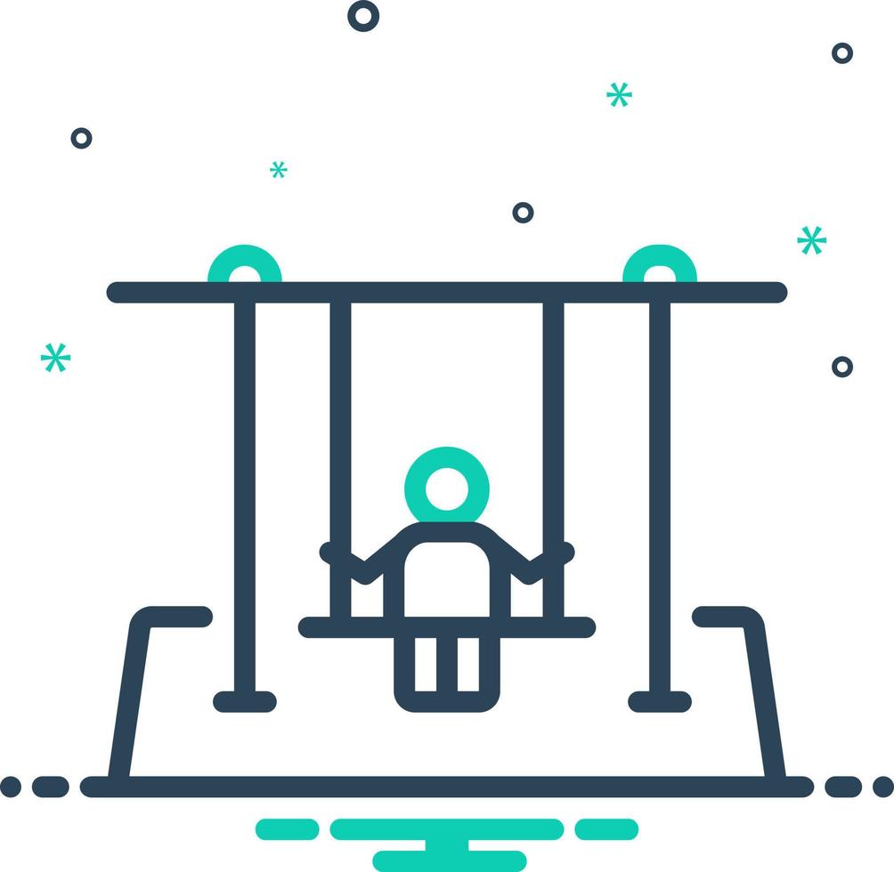 mixpictogram voor schommel vector