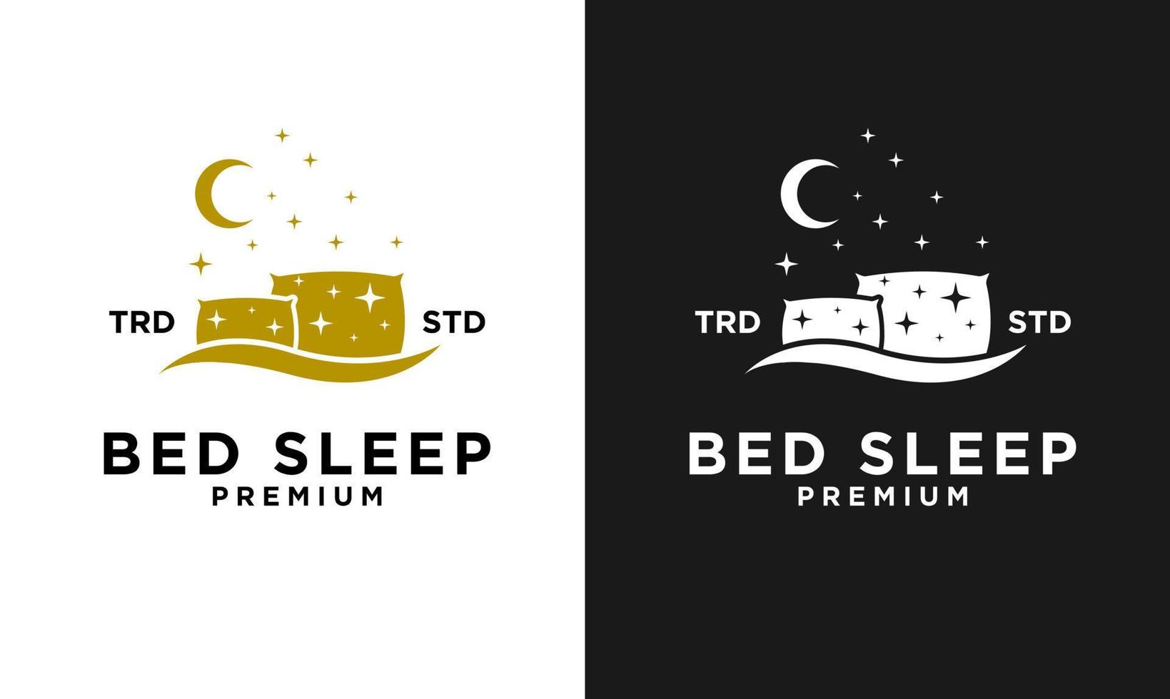 bed ontwerp icoon modern wijnoogst brief logo vector