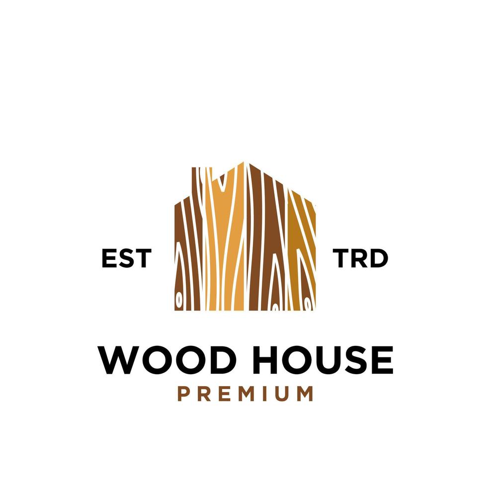 hout huis logo icoon ontwerp vector illustratie